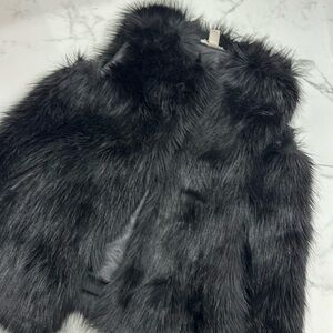 Black fur vest